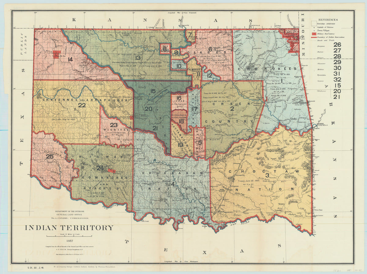 Indian Territory: General Land Office, 1887 – The Antiquarium Antique ...