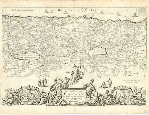 Old map of the Land of Canaan