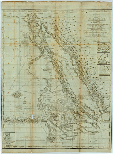 Old map of the Red Sea and Egypt