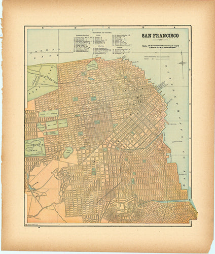 Old map of San Francisco, California