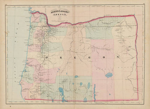 Old map of Oregon