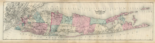 Old map of Long Island, New York