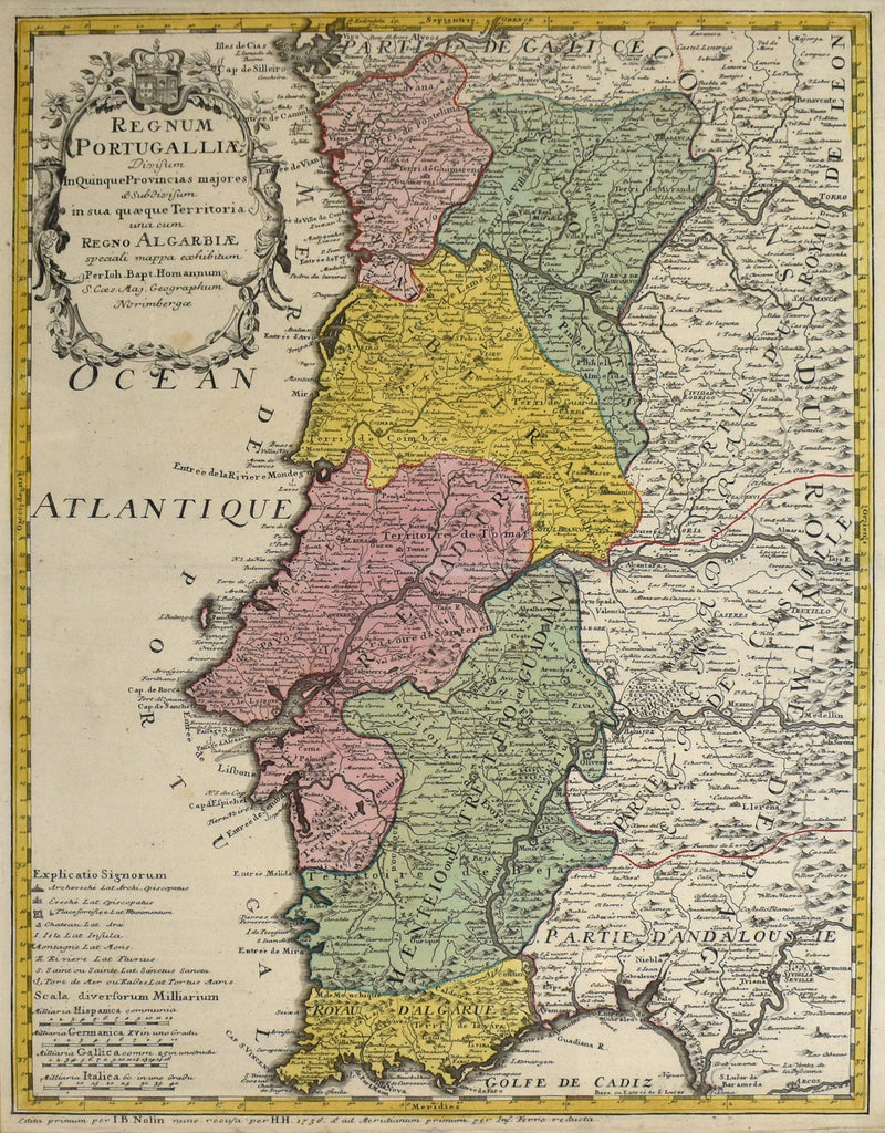 Regnum Portugalliae: Homann 1736