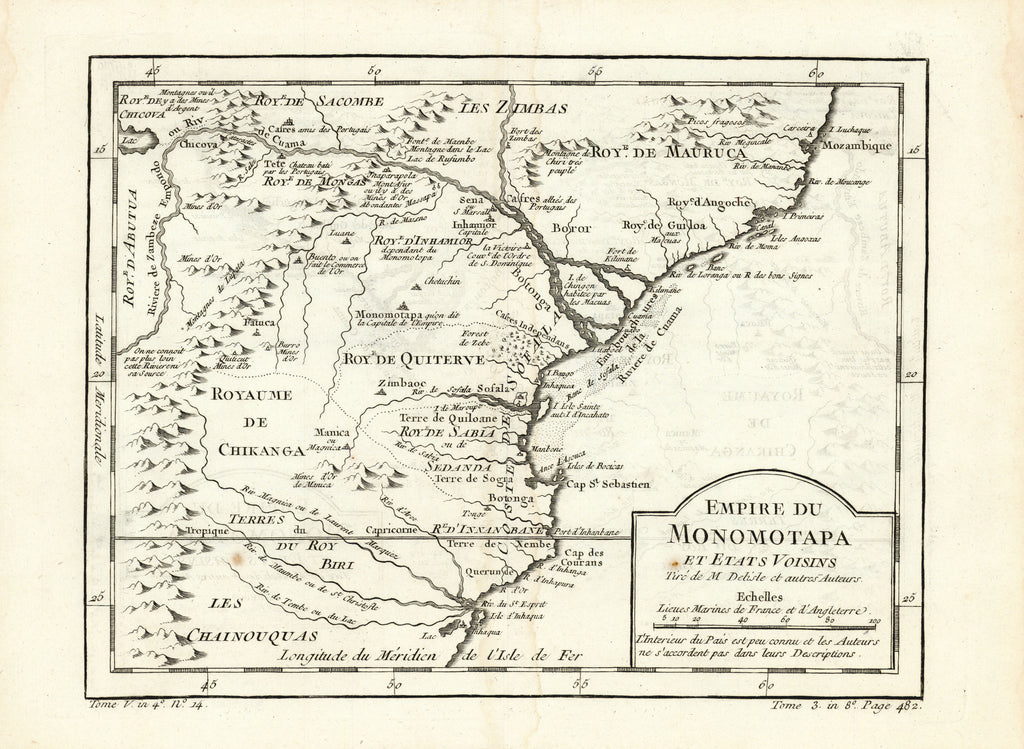 Empire du Monomotapa et Etats Voisins: Bellin c. 1760