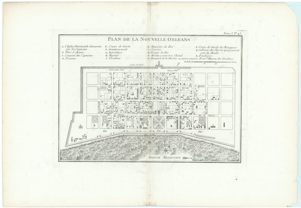 Plan de la Nouvelle Orleans: Bellin, 1764