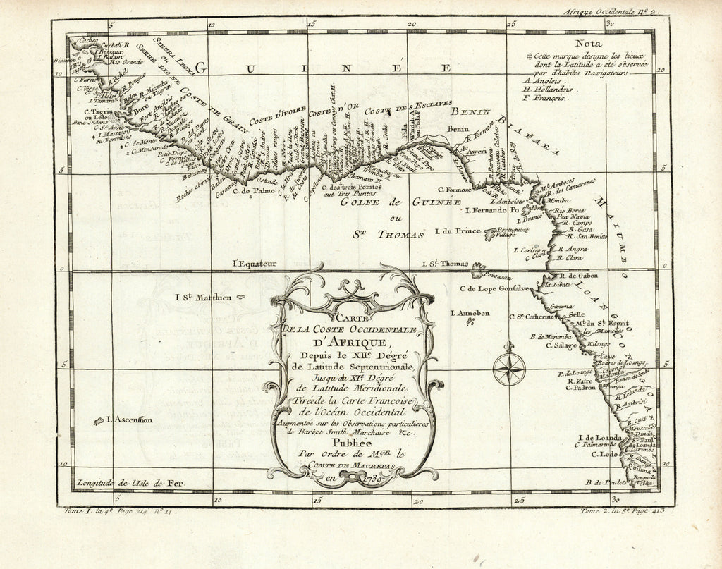 Old map of West Africa