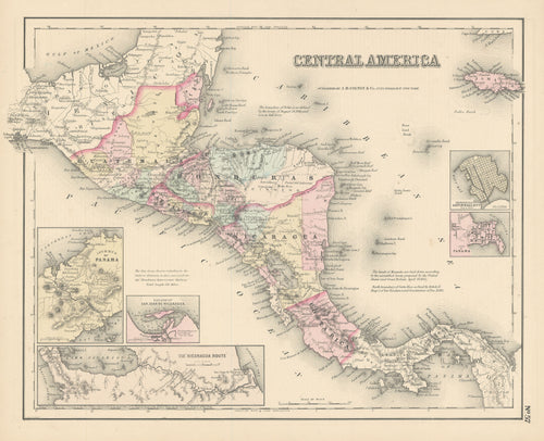 Old map of Central America