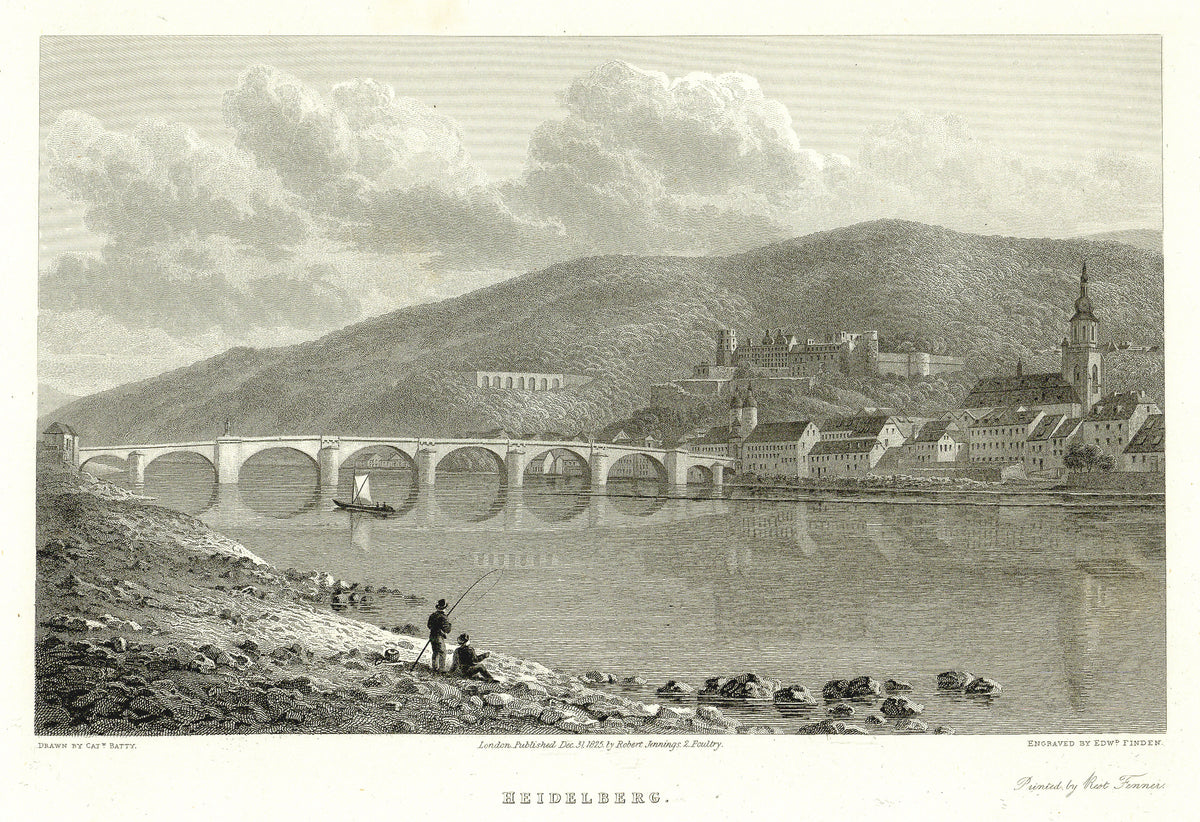 Heidelberg Batty 1825 The Antiquarium Antique Maps Quality Custom