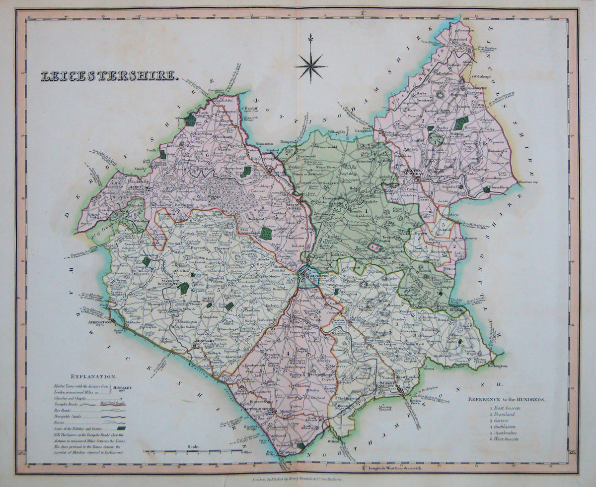 Leicestershire Teesdale 1830 The Antiquarium Antique Maps Quality