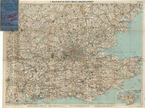 Old map of southeast England