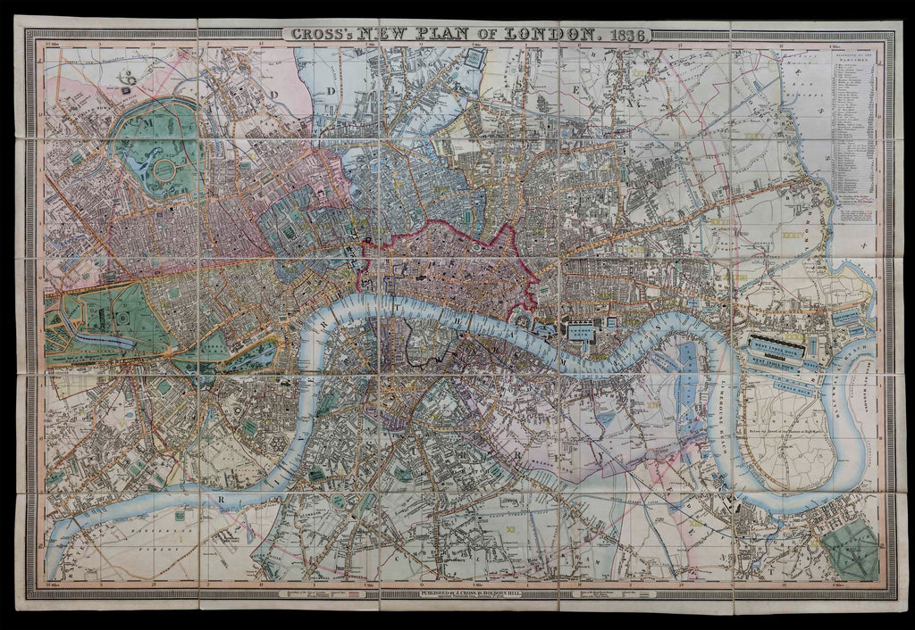 Cross's New Plan of London, 1836