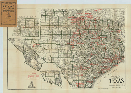 Old oil map of Texas