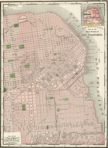 old map of San Francisco, California
