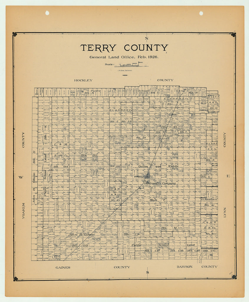 Terry County - Texas General Land Office Map ca. 1926