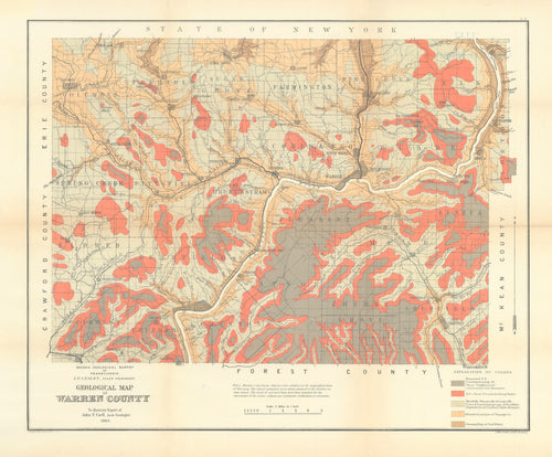 Old geological map of Pennsylvania