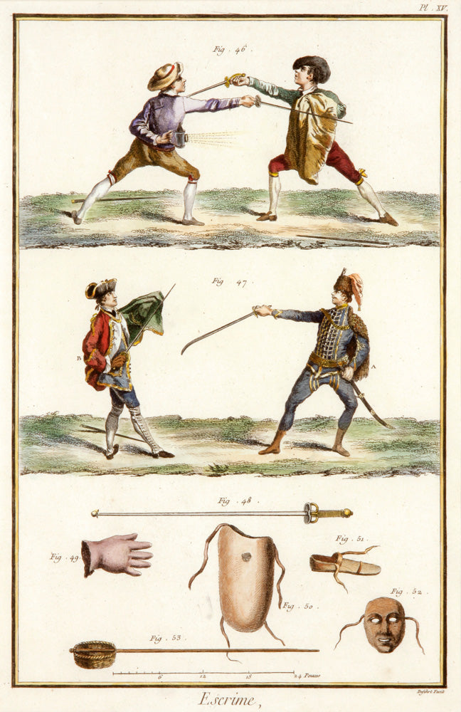 Fencing (Escrime): Denis Diderot 1770