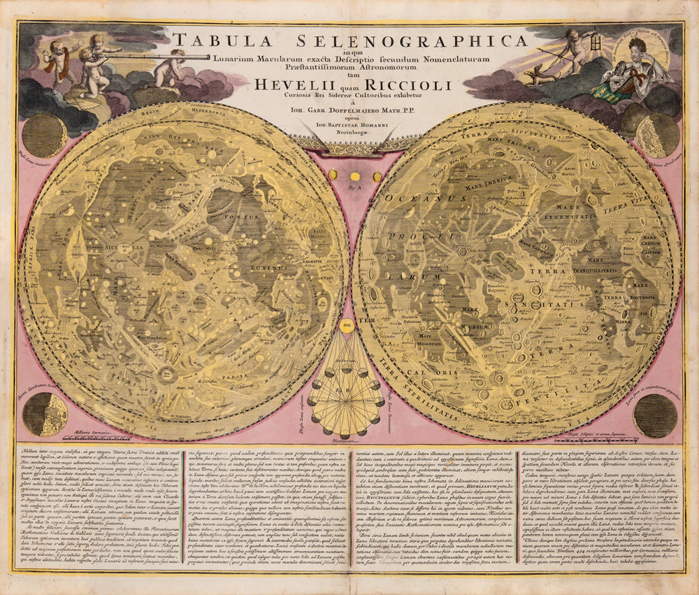 Tabula Selenographica: Homann & Doppelmayr 1720