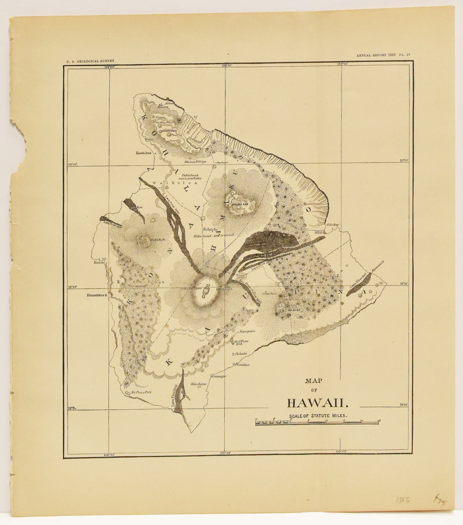Map of Hawaii: U.S. Geological Survey 1883