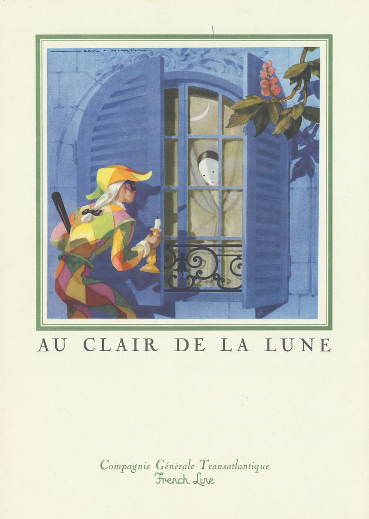 French Transatlantique Lunch Menu: Imprimerie Transatlantique, 1959