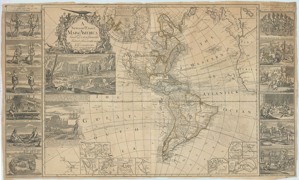 A New and Exact Map of America: Bowles, c.1730