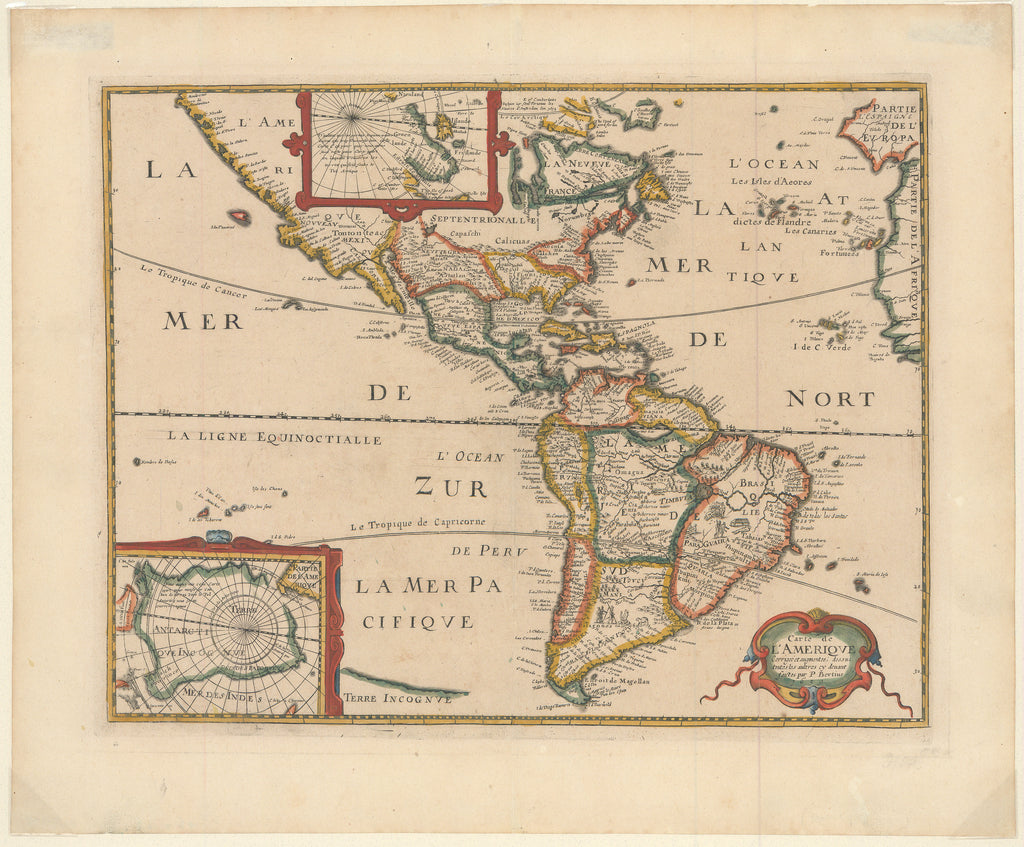 Carte de l'Amerique: Tavernier, 1639