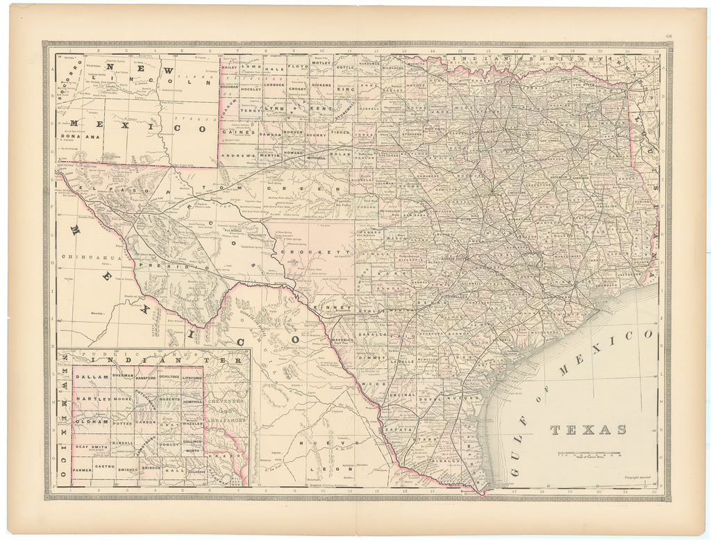 Texas: Cram, 1884