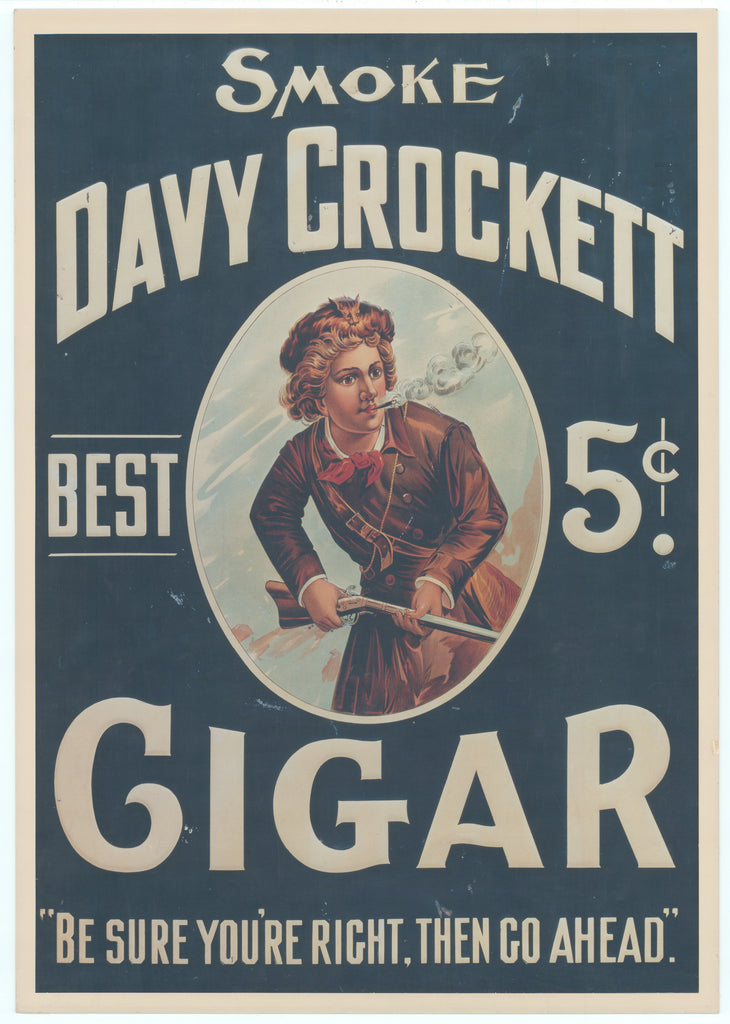 Davy Crockett Cigar Advertisement: The Standard Adv. Co., c.1906 [undated]