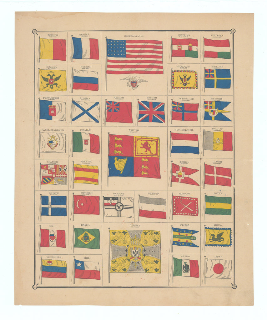 Flags of Principle Countries: Cram, c.1885