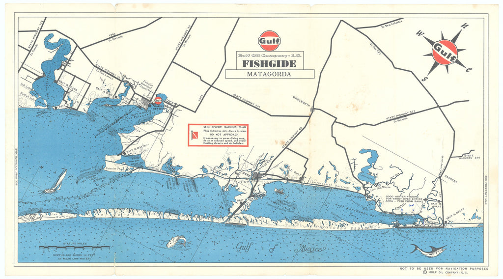 Gulf Oil Company Fishgide, Matagorda: Gulf Oil Company, c.1970