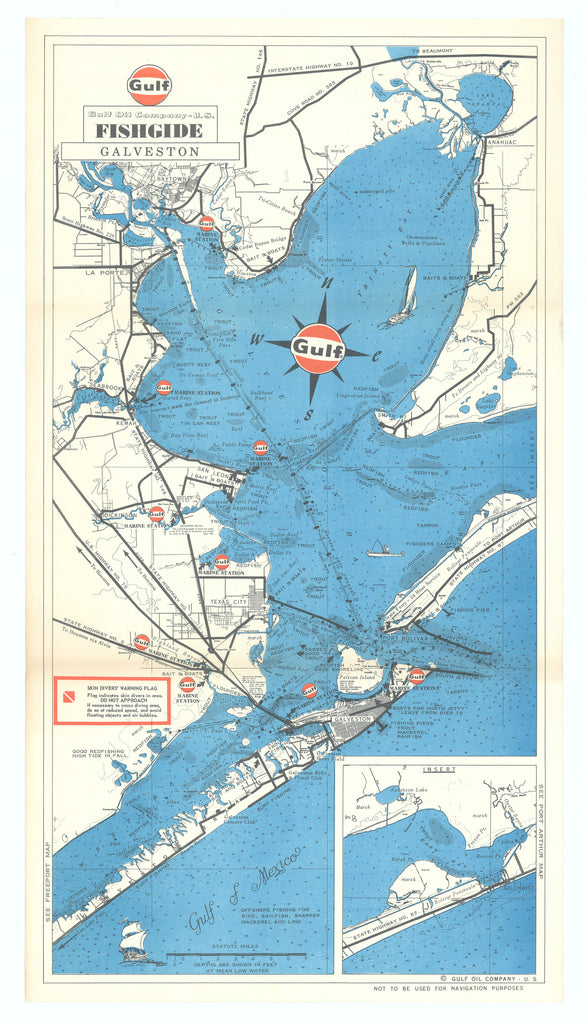Gulf Oil Company Fishgide, Galveston: Gulf Oil Company, c.1970