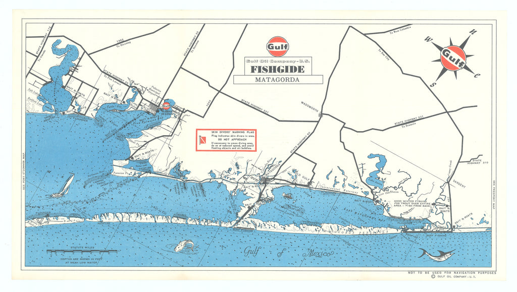 Gulf Oil Company Fishgide, Matagorda: Gulf Oil Company, c.1970