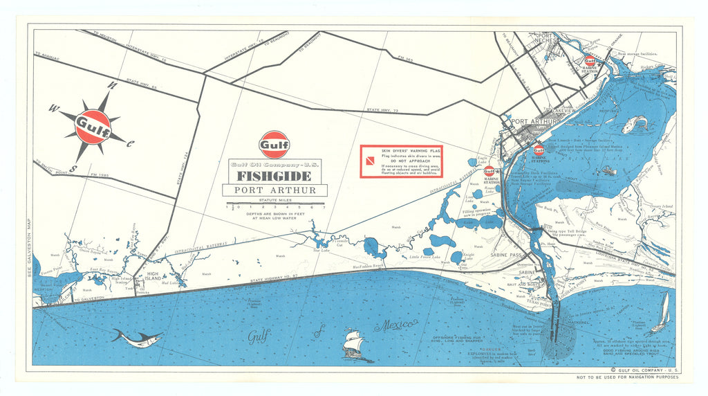 Gulf Oil Company Fishgide, Port Arthur: Gulf Oil Company, c.1970