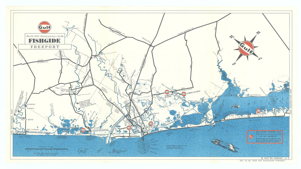 Gulf Oil Company Fishgide, Freeport: Gulf Oil Company, c.1970