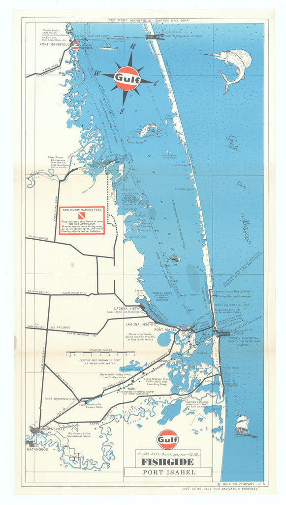Gulf Oil Company Fishgide, Port Isabel: Gulf Oil Company, c.1970