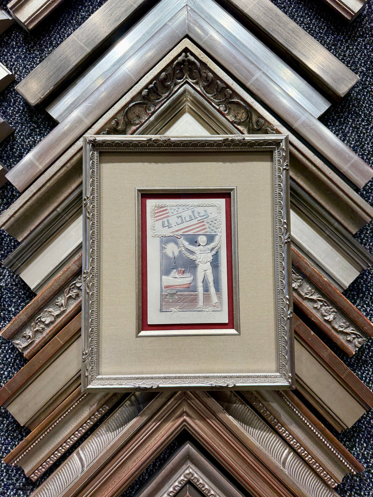 Framed Antique 4th of July Postcard: Unknown, c.1907