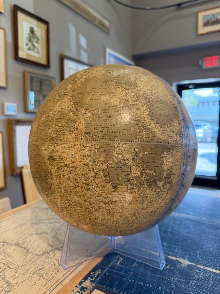 Lunar Moon Globe (Pre Apollo 11 Landing): Rand McNally & Company, c.1969