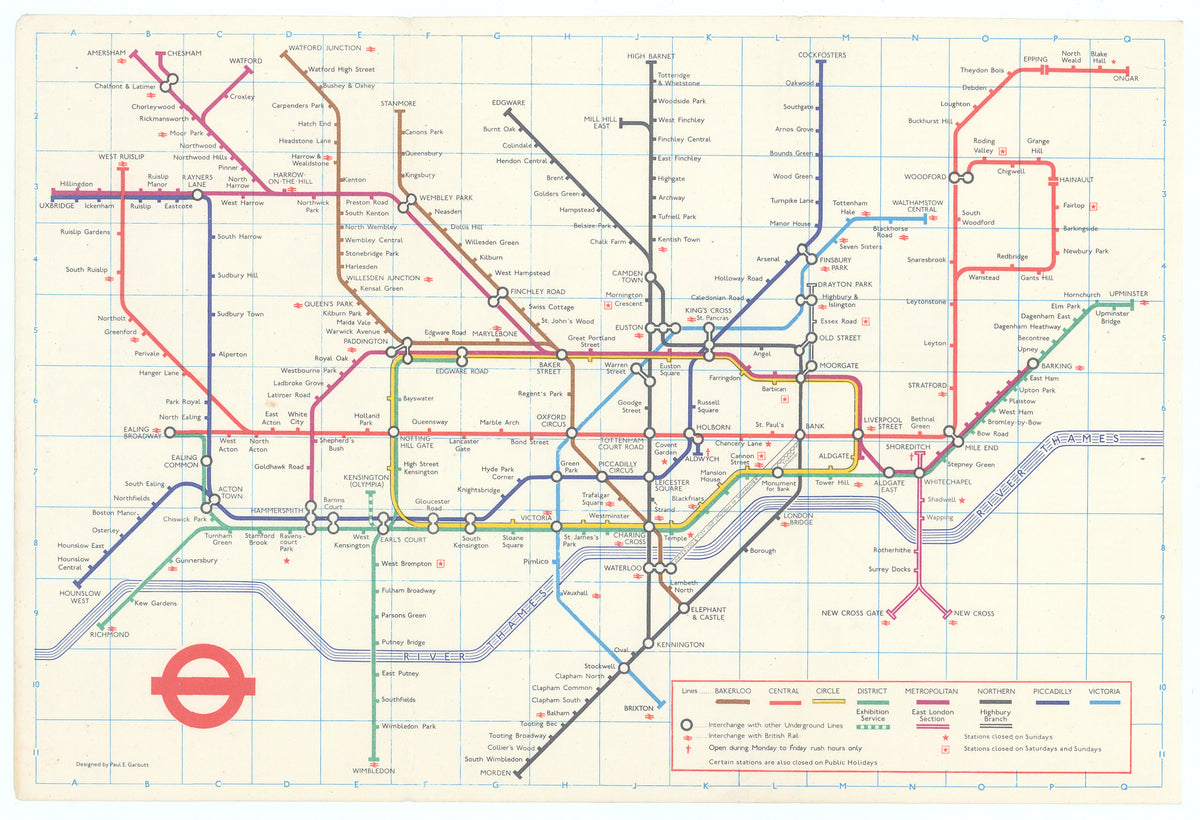Underground Diagram of Lines and Station Index: Johnson, Riddle & Comp ...