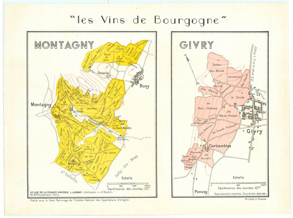 Les Vins de Bourgogne - Montagny & Givry: Larmat, 1953