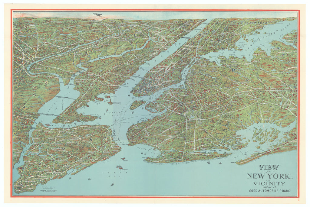 View of New York and Vicinity...: Nostrand, 1929