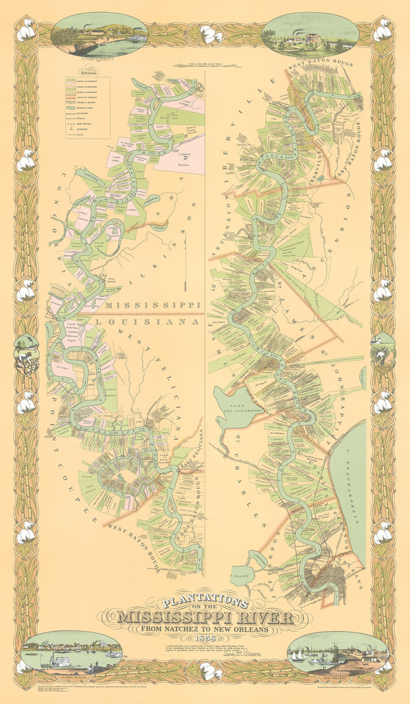 Plantations on the Mississippi River...: Aiena, 1858[1967]