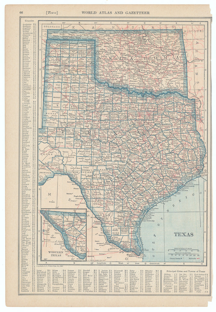 [Texas]: Poates Engraving Company, 1922