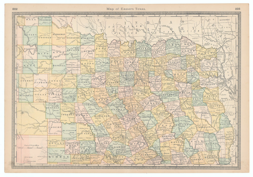 Eastern Texas: Rand McNally & Co., c.1890