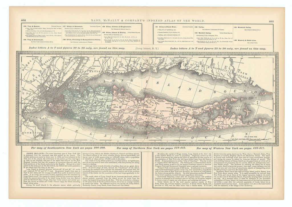 [Long Island, New York]: Rand McNally & Company, 1883
