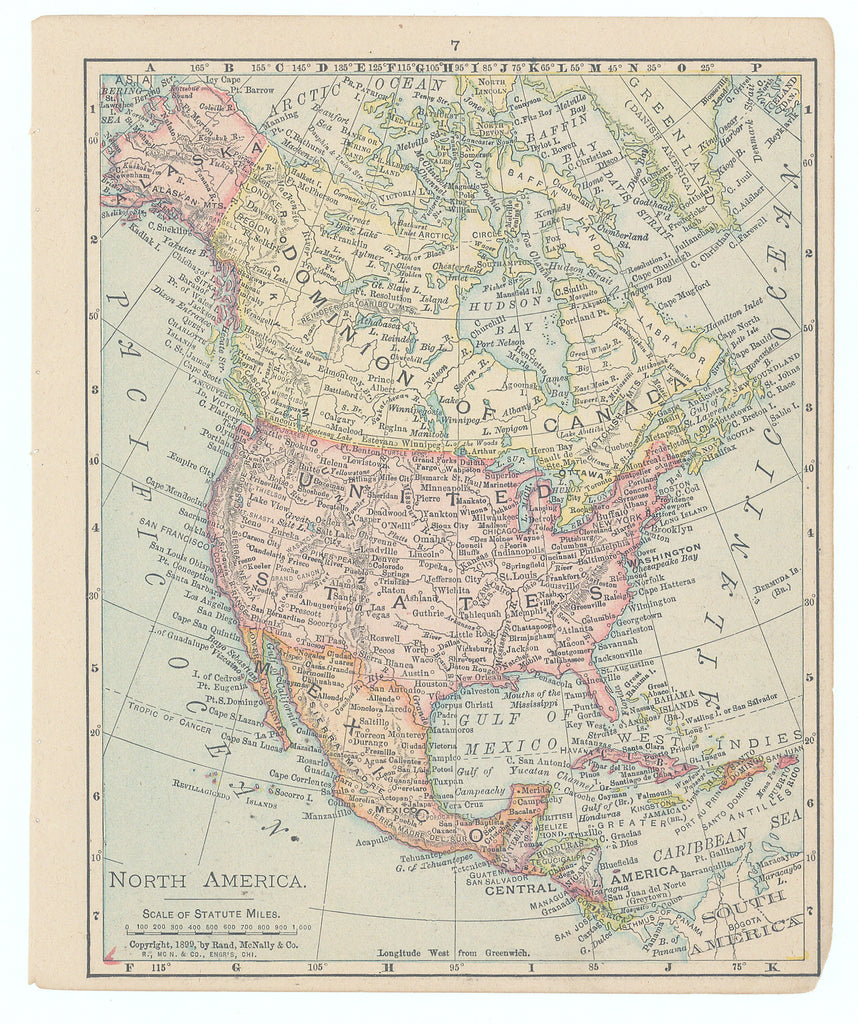 North America: Rand McNally & Co., 1899