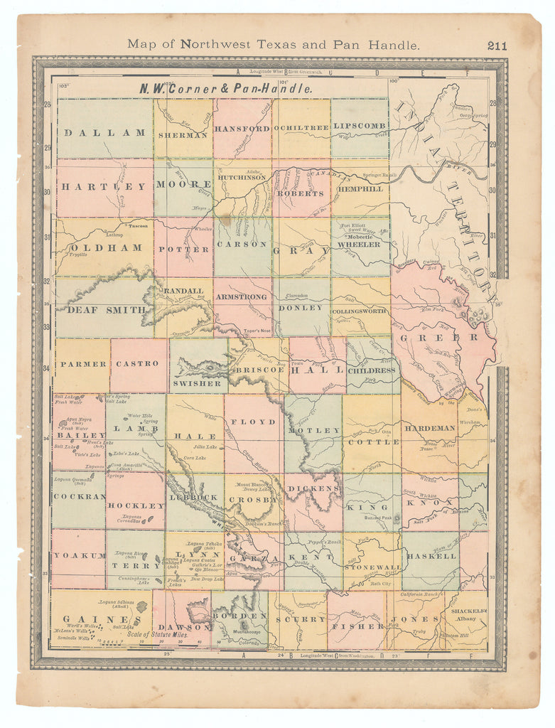 Northwest Texas and Pan Handle: Rand, McNally & Co. 1885