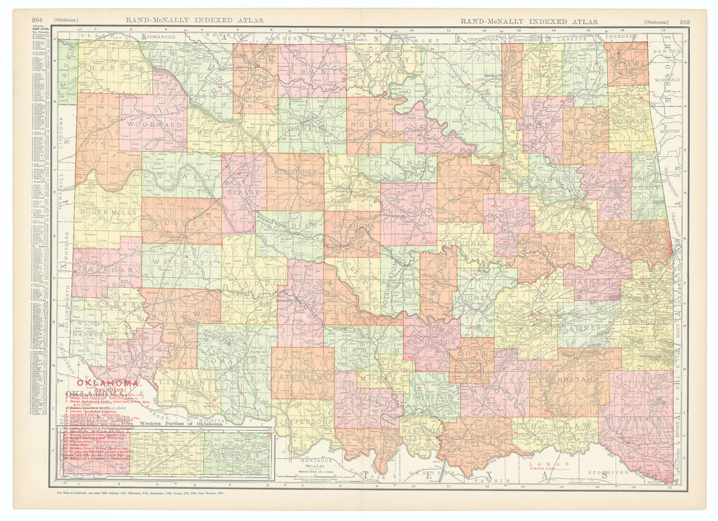 Oklahoma Railroads: Rand McNally & Co. 1910