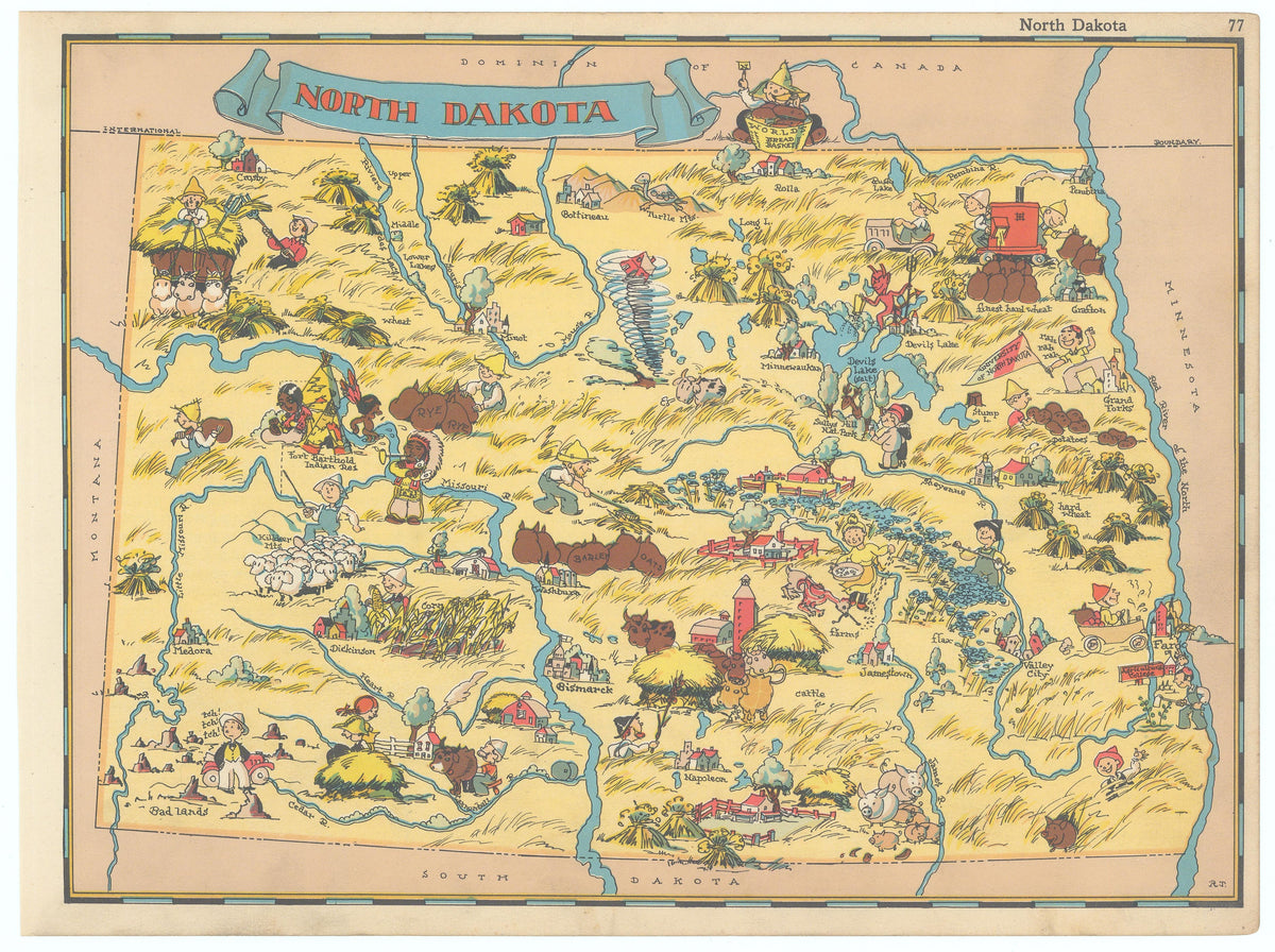 North Dakota: Ruth Taylor White, 1935 – The Antiquarium Antique Maps ...