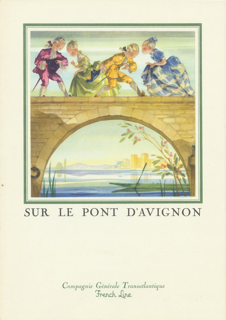 French Transatlantique Dinner Menu: Imprimerie Transatlantique, 1959