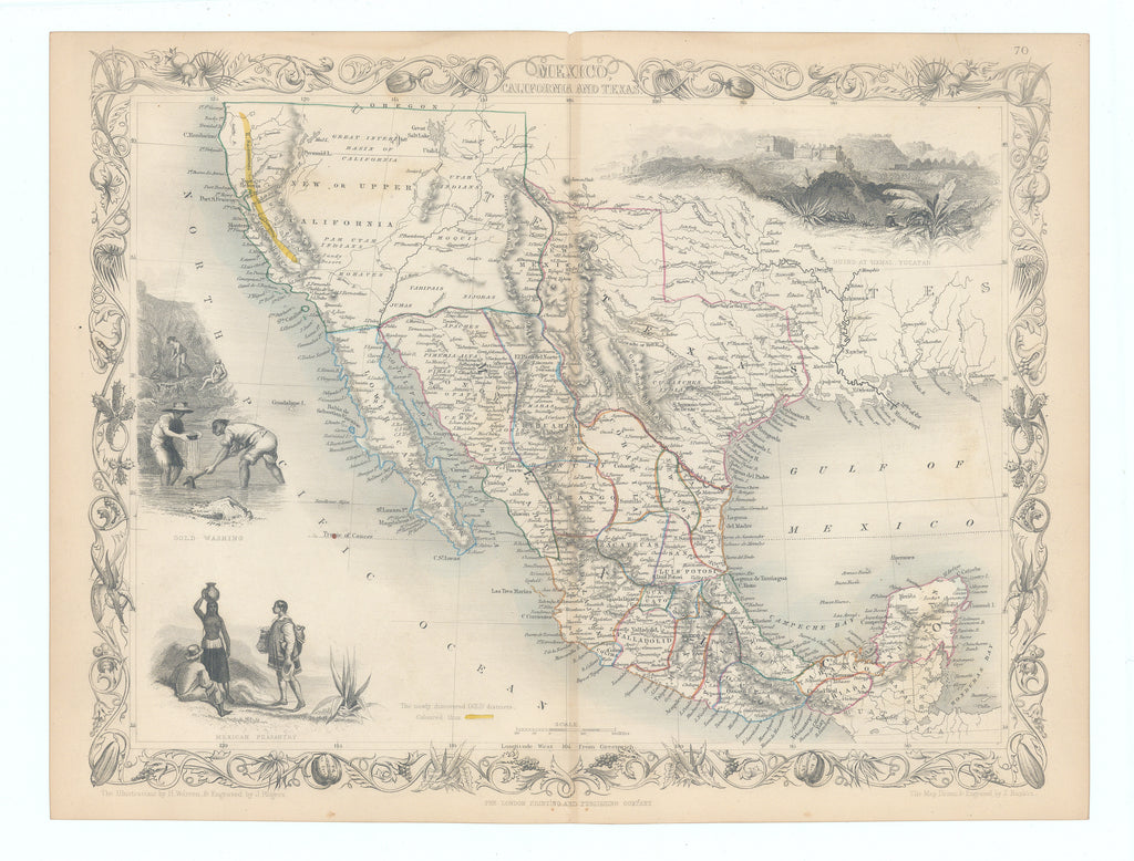 Mexico, California and Texas: Tallis, 1851
