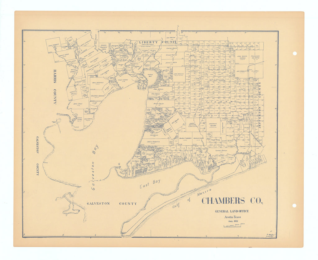 Chambers County: Texas General Land Office, c.1927